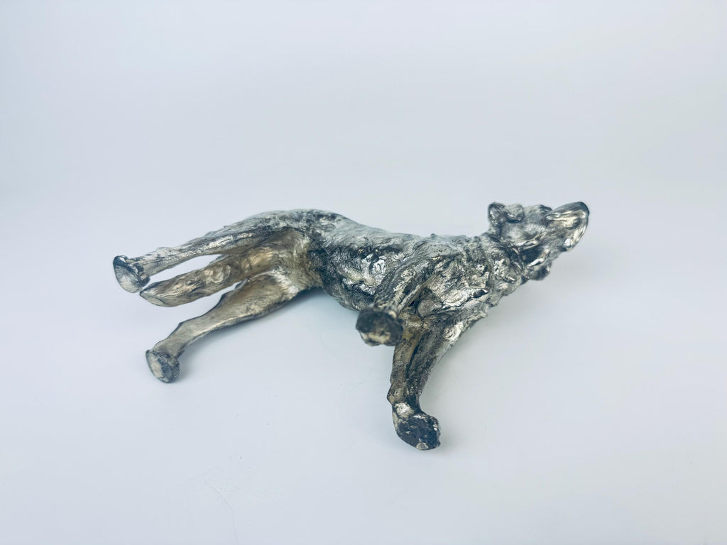 Product image for 'vintage silver metal saint bernard dog sculpture made in japan' (view ce76ae)