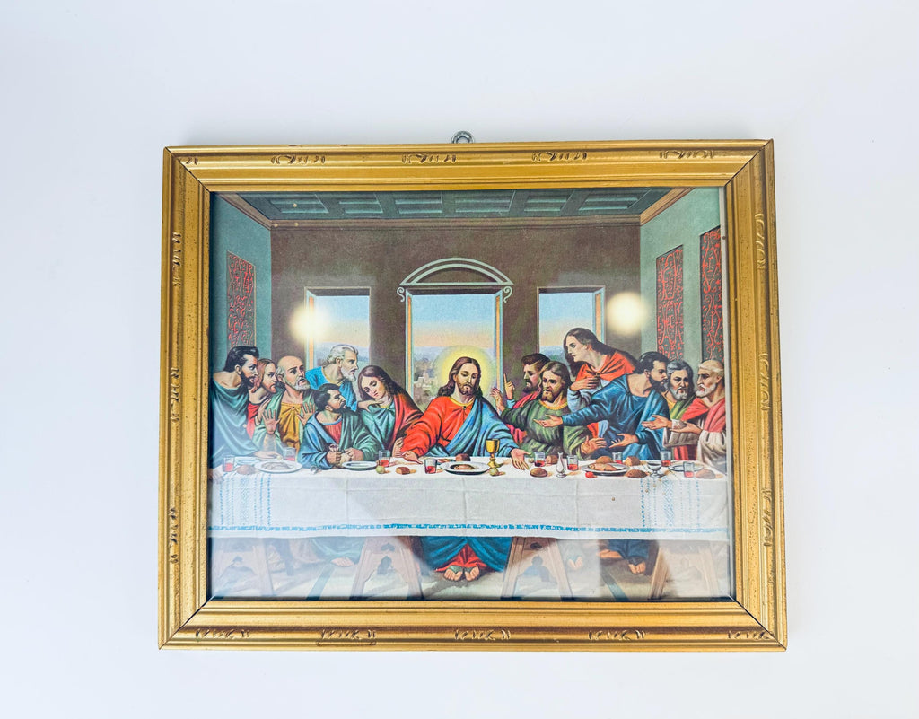 Product image for 'vintage ornate gold 8 x 10 gold painted wall mounted wood frame the last supper print la santa cena' (view d81de7)