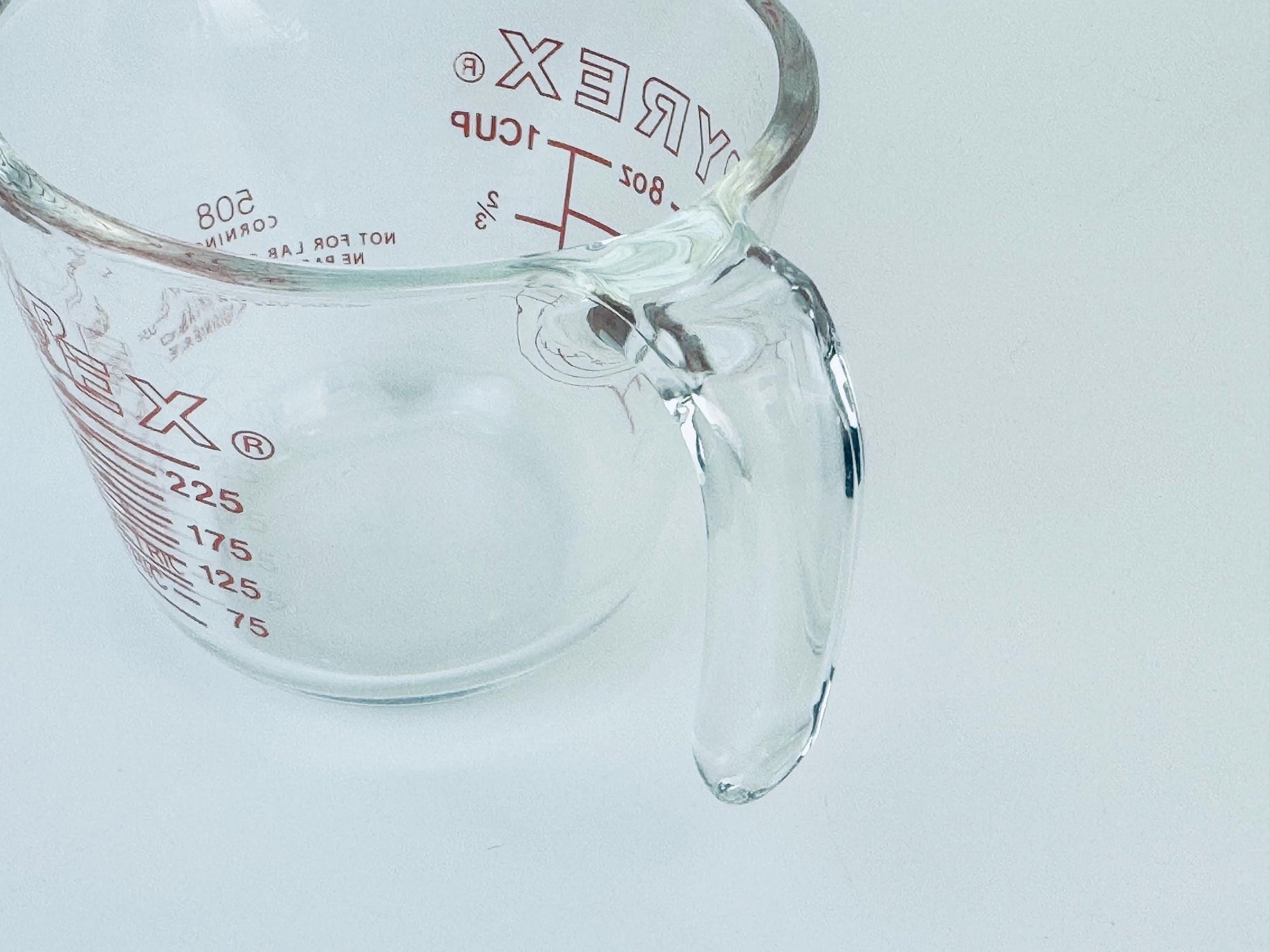 Product image for 'vintage pyrex 508 glass measuring cup 1 cup 250 ml metric imperial system made in usa' (view 18b898)