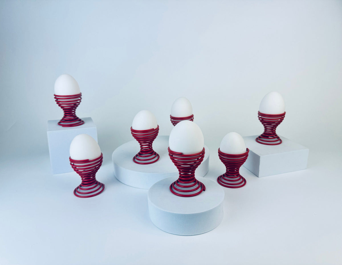 Product image for 'vintage 1980s metal spring egg skelter cup holders sets sold separately' (view 7d3b89)