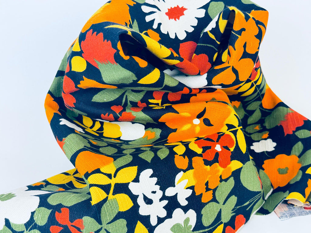 Product image for 'vintage bright contrasting large print floral print upholstery fabric material cuts sold separately' (view 45e15f)