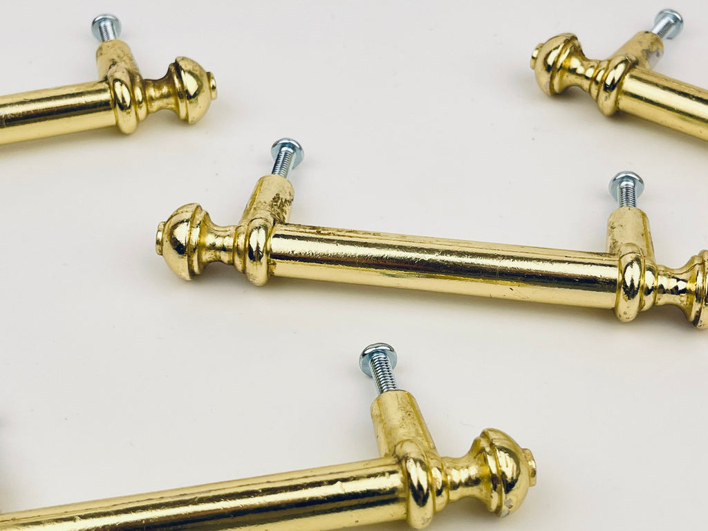 Product image for 'vintage solid brass drawer pull hardware attractive aged brass patina' (view 9a2fd7)