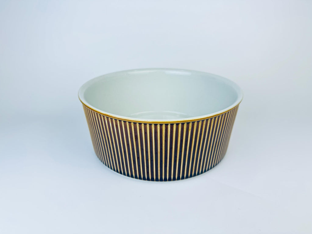 Product image for 'vintage villeroy boch rubbed brown glazed souffle casserole dish made in luxembourg sold separately' (view fc803d)