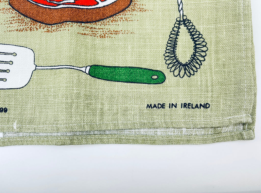 Product image for 'vintage yorkshire recipes tea towel irish linen kitchen art' (view 4d115d)