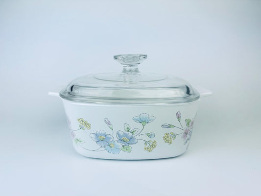 Product image for 'vintage pastel floral bouquet corning ware casserole dish made in canada dishes sold separately' (view e4fbae)