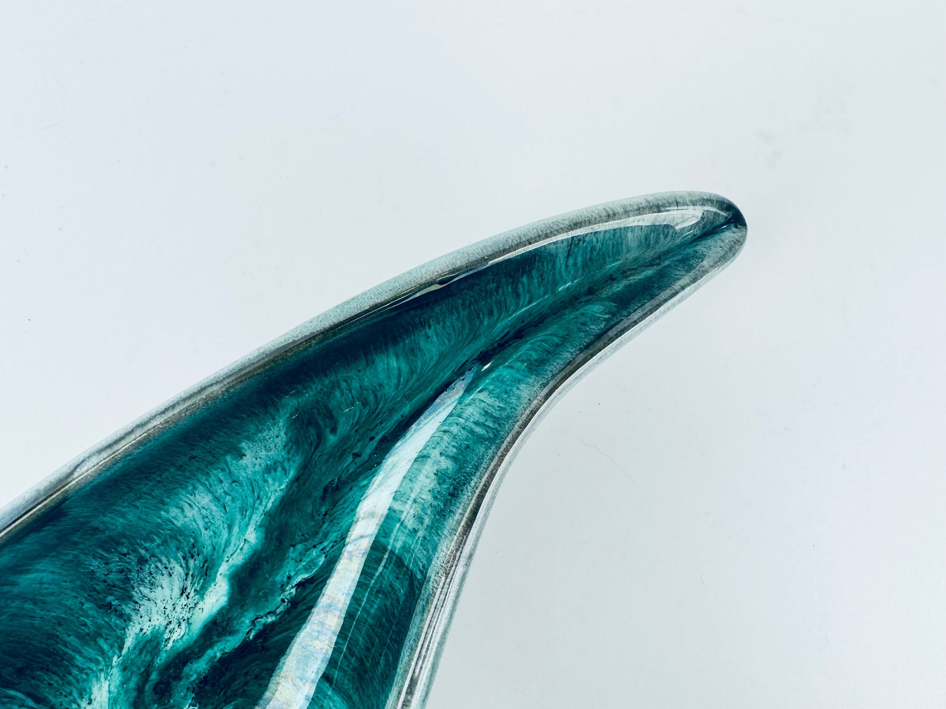 Product image for 'vintage blue mountain pottery bmp green drip glaze ceramic atomic shaped centrepiece bowl made in canada' (view 0da5cd)