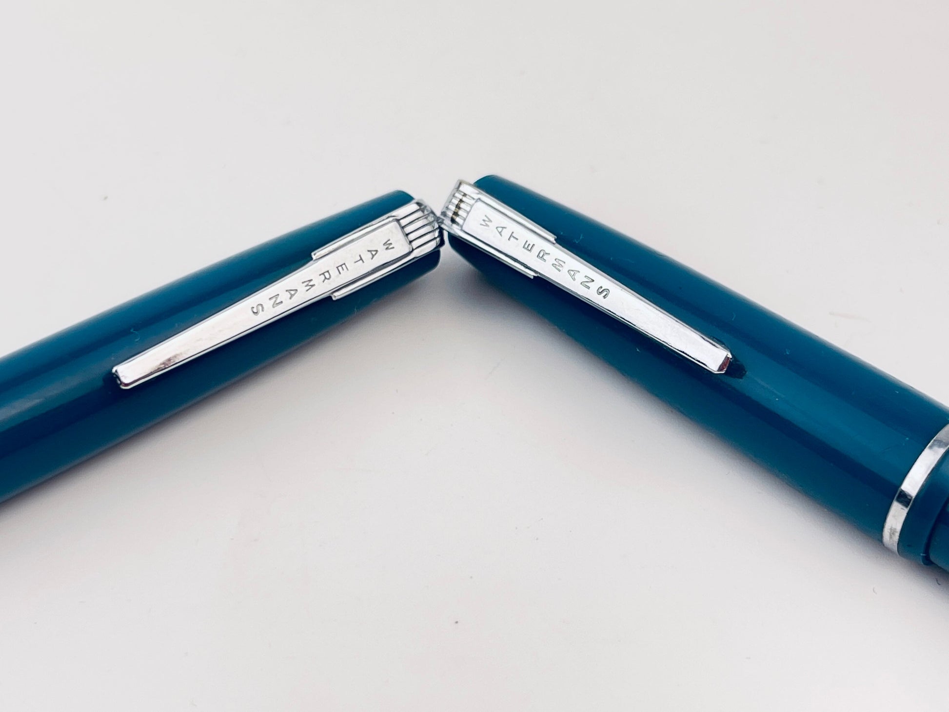 Product image for 'vintage watermans mechanical pencil ink quill pen set blue silver made in canada for smoothest writing quality' (view b15b14)