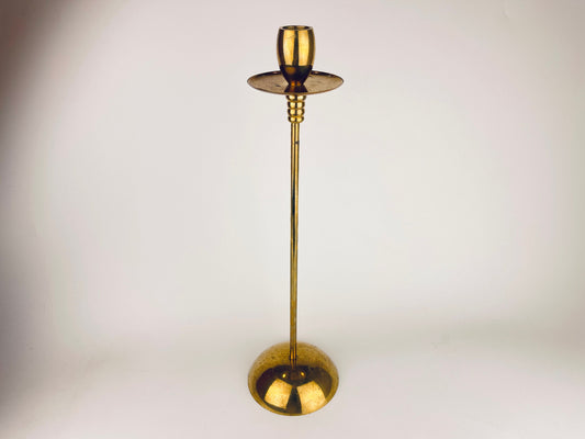 Product image for 'vintage brass candlestick holder tall mid century candle stand gold metal home decor' (view 1522cd)