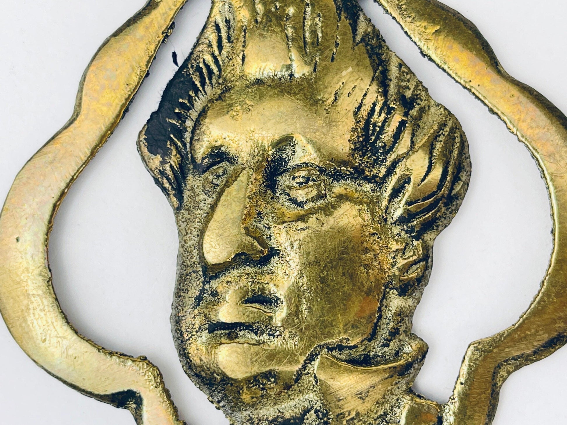 Product image for 'vintage solid brass horse medallion ornaments sold separately' (view 484c16)