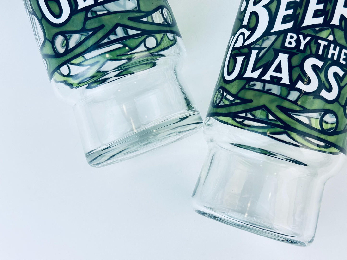 Product image for 'vintage libbey faux stained glass beer by the glass set of two 2' (view c5ecda)