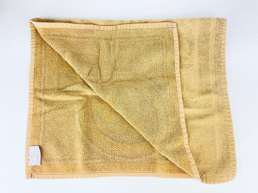Product image for 'vintage italian gold hand towel floral swirl pattern cotton blend made in italy' (view 382e2b)
