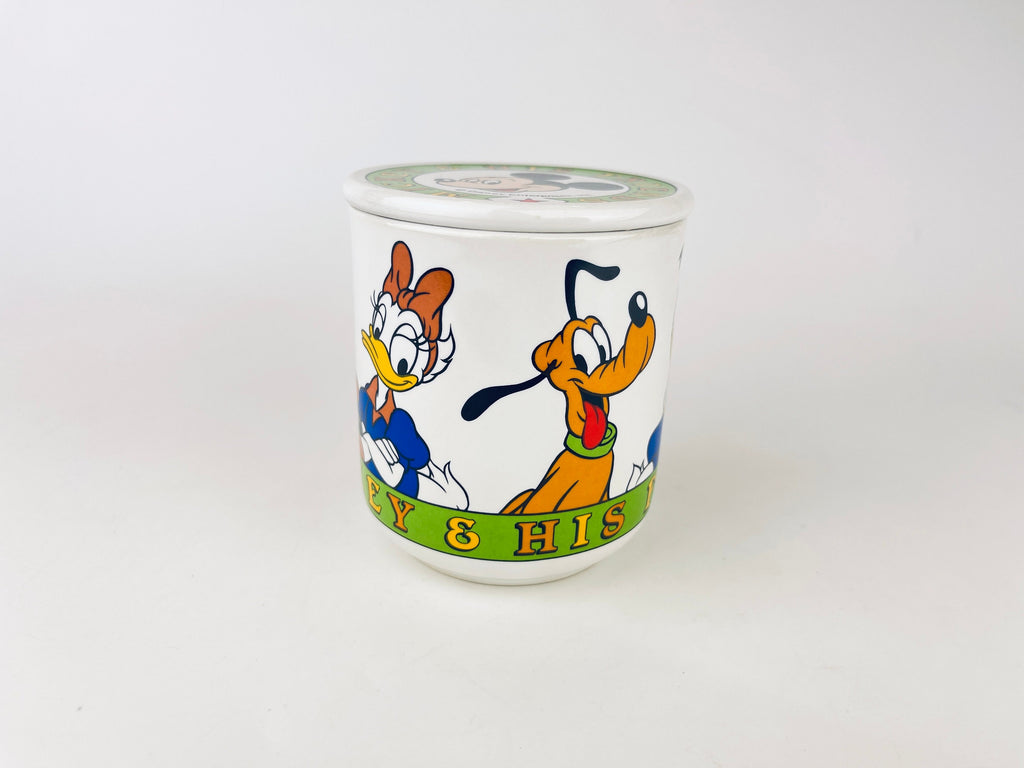 Product image for 'vintage mickey mouse his friends lidded ceramic mug disney character series made in japan by sango' (view 81bd93)