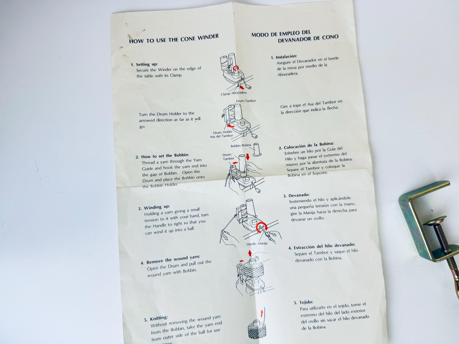 Product image for 'vintage empisal wisk wool winder tool' (view 00201e)