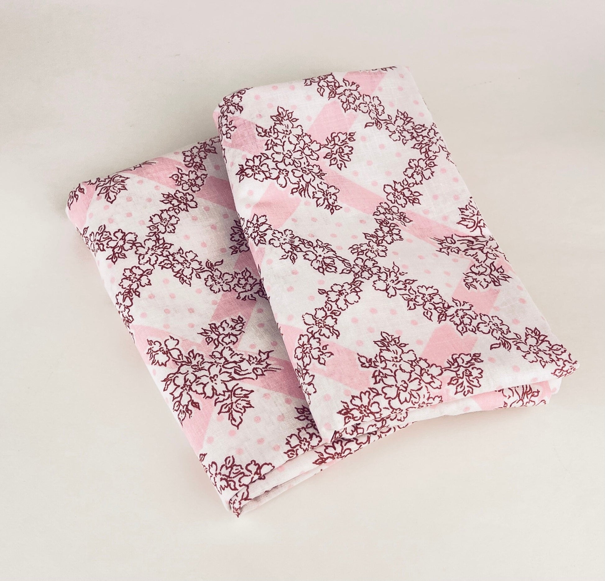 Product image for 'vintage sears queen pink floral pillow covers set of two 2 made in canada' (view 8dd355)