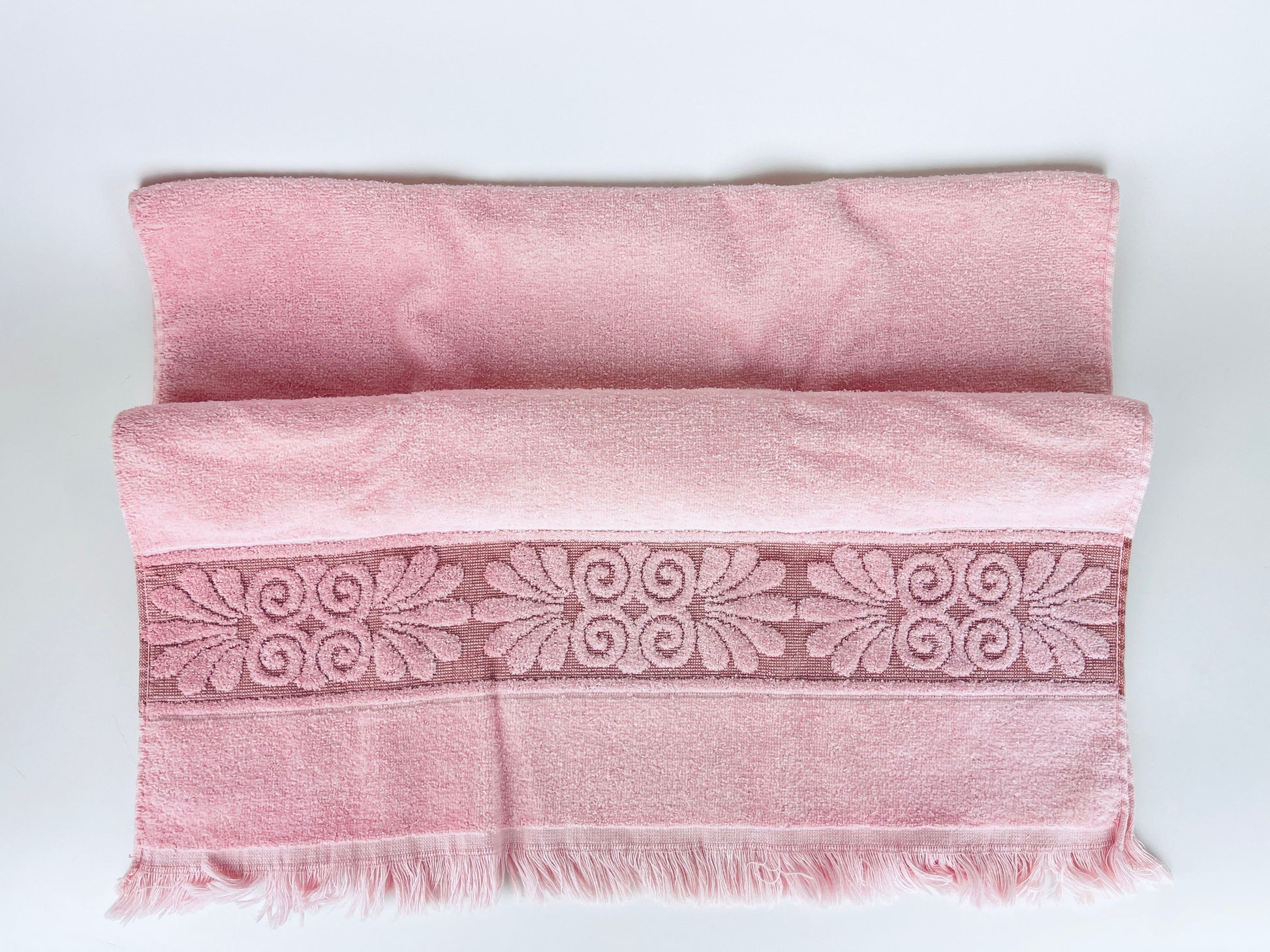 Product image for 'vintage cannon monticello rectangular fringe bath towel made in usa cotton polyester blend pink white yellow blue sold separately' (view 81aa5c)