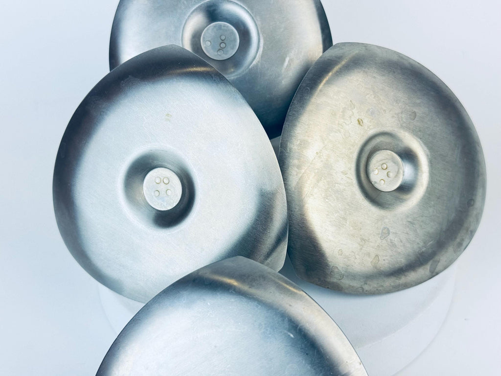 Product image for 'vintage mcm stainless steel egg holders set of four 4' (view 252eb8)
