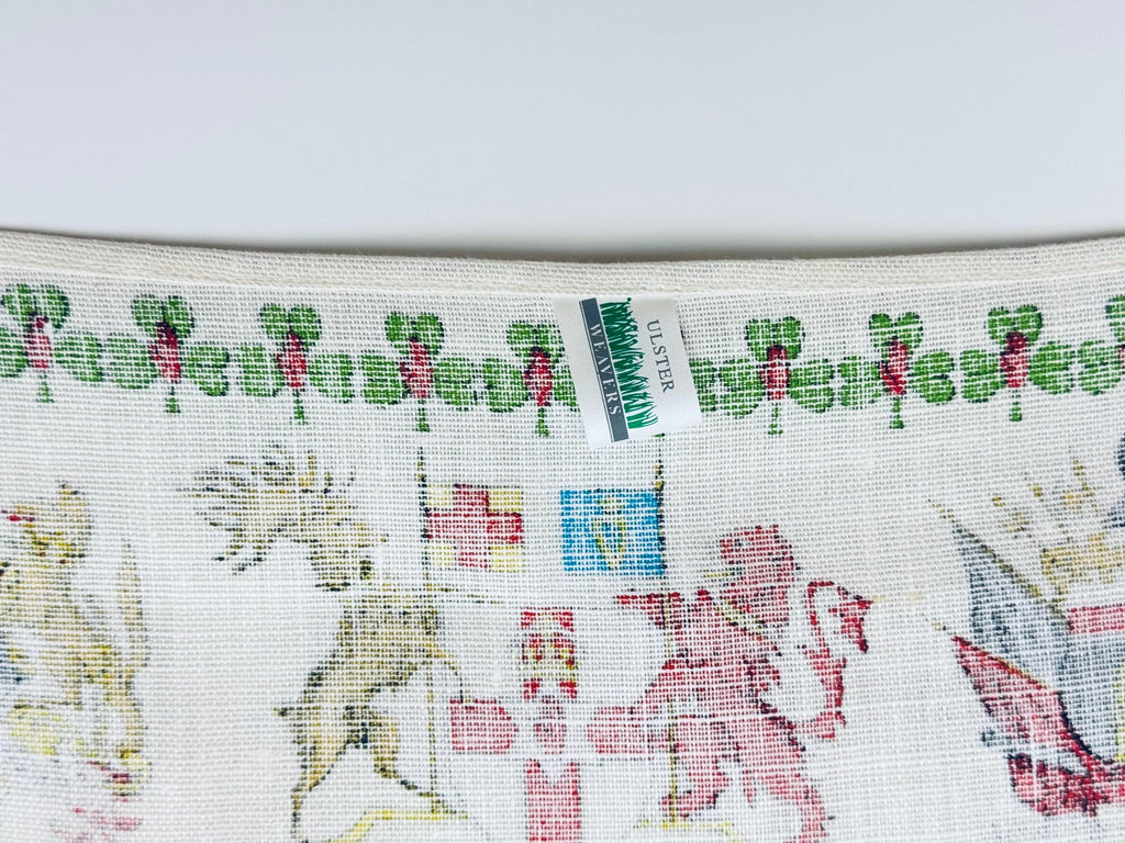 Product image for 'vintage pure irish linen northern ireland map tea towel ulster weavers made in ireland' (view c8a973)