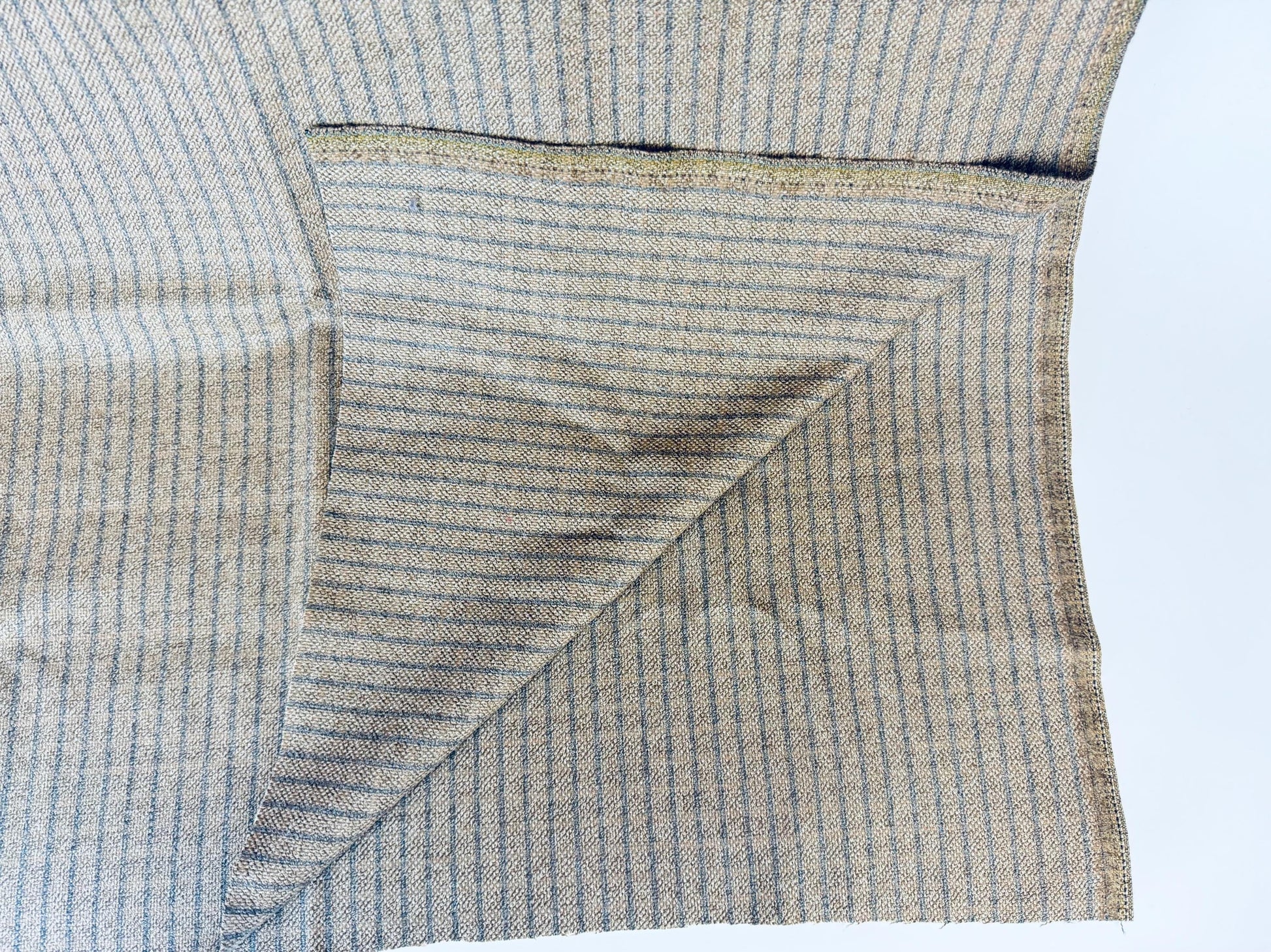 Product image for 'vintage brown grey striped suiting soft wool fabric material cuts sold separately' (view 18be4e)