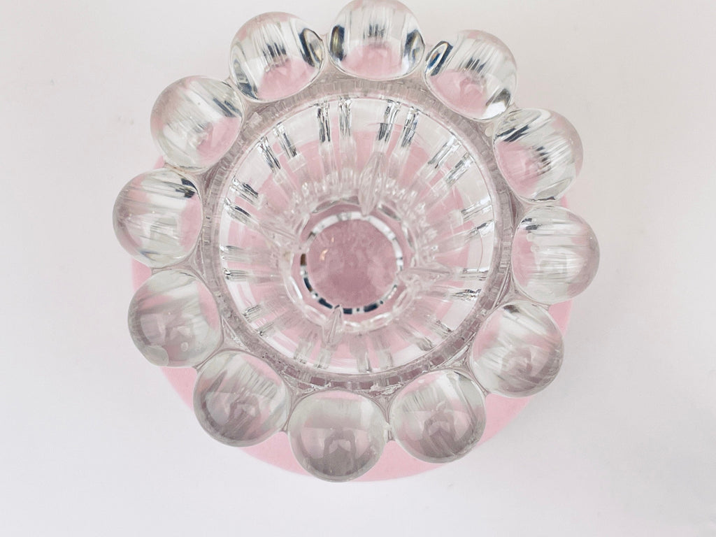 Product image for 'vintage clear glass boopie candleholders set of two 2 made in western germany' (view ed268a)