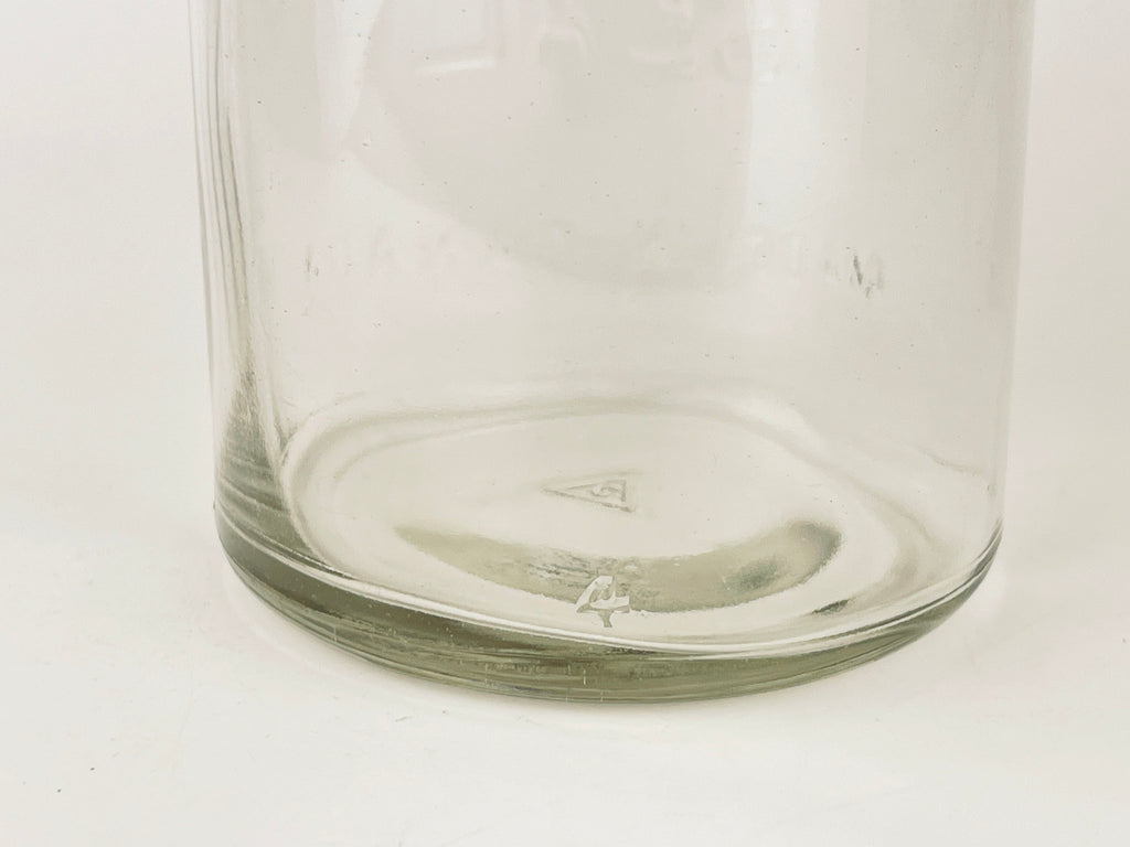 Product image for 'antique safety seal wide mouth glass jar 2 pint capacity metal hinge clasp aka lightning jar made in canada farmhouse decor' (view 8a0acd)