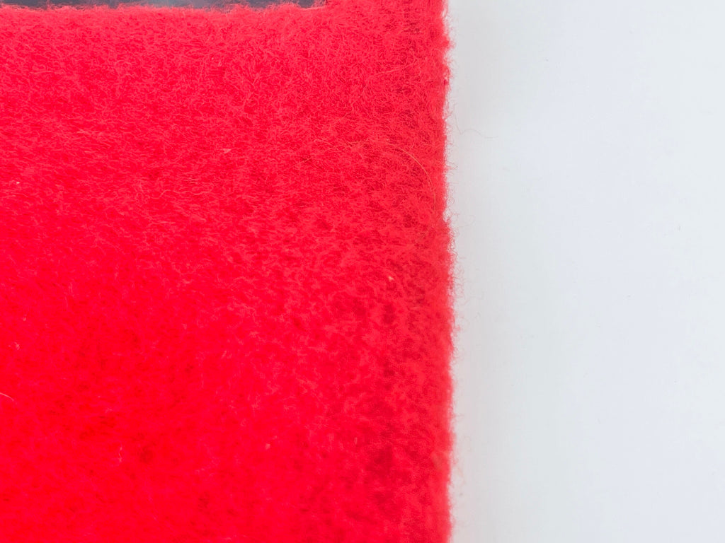 Product image for 'vintage red christmas plush felt pattern stocking material made in usa by rainbow 18 x 22 craft cut new old stock nos' (view 7f8454)