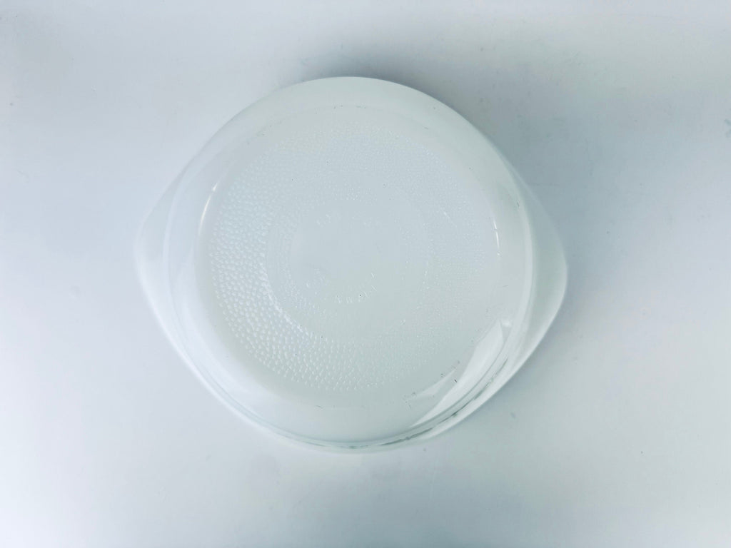 Product image for 'vintage glasbake green pinwheel bushel of wheat pattern casserole dish 514 2 qt made in usa' (view 0dda2f)