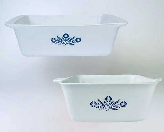 Product image for 'vintage blue cornflower corning ware loaf pans made in canada sold separately' (view 389b0b)