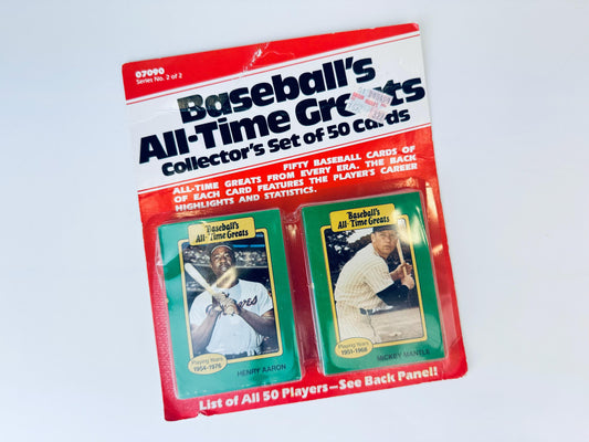 Product image for 'vintage baseballs all time greats collectible sport cards set of fifty 50 new old stock nos made in usa 1987' (view ea0ae1)