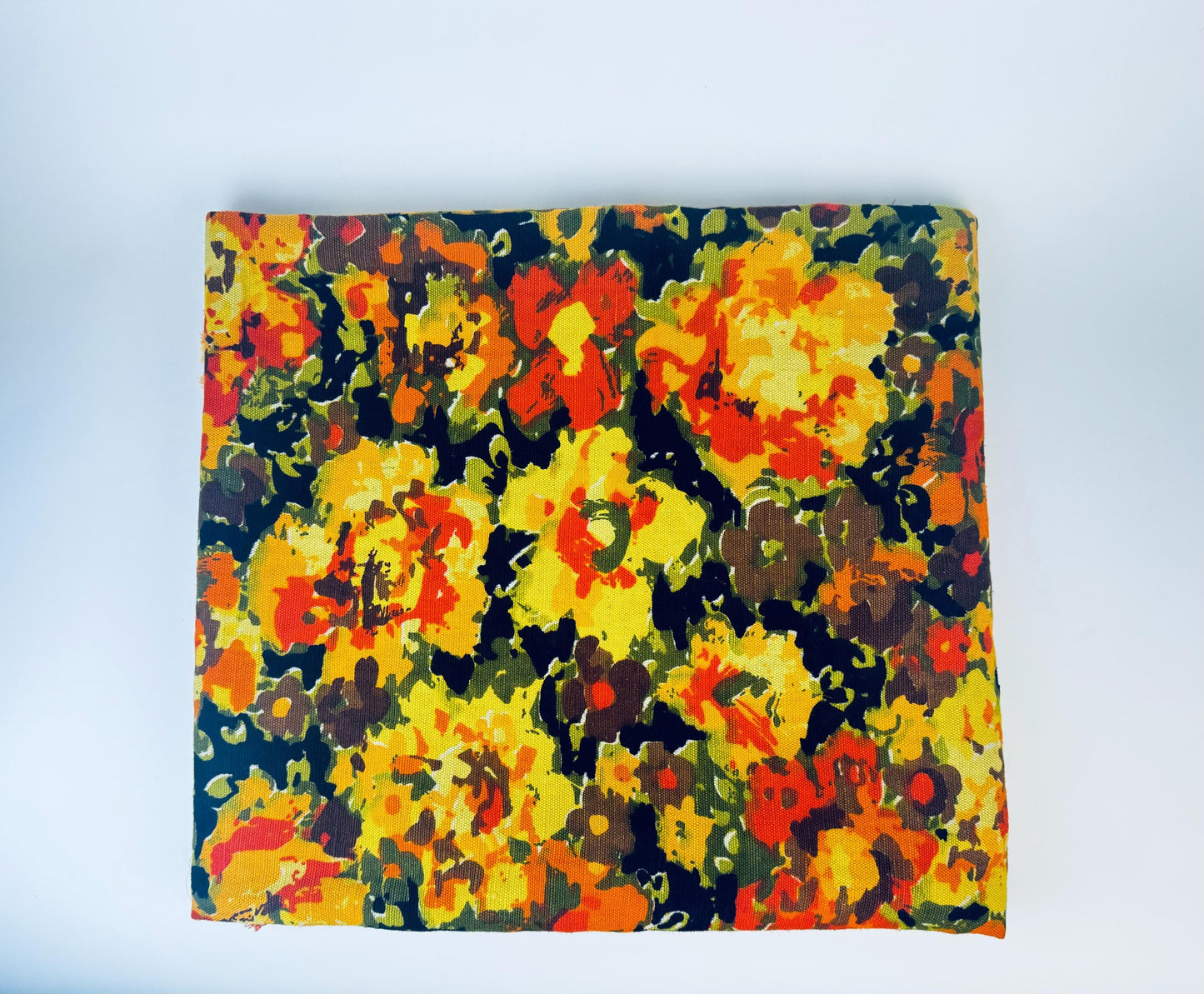 Product image for 'vintage bright abstract flower power print heavy upholstery fabric material cuts sold separately' (view e07915)