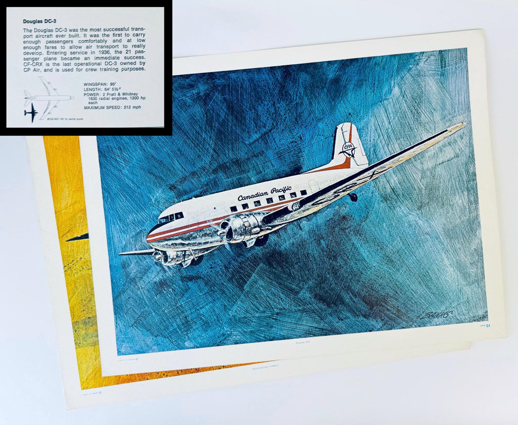 Product image for 'vintage canadian pacific air plane lithographs by robert banks sold separately' (view 333ef8)