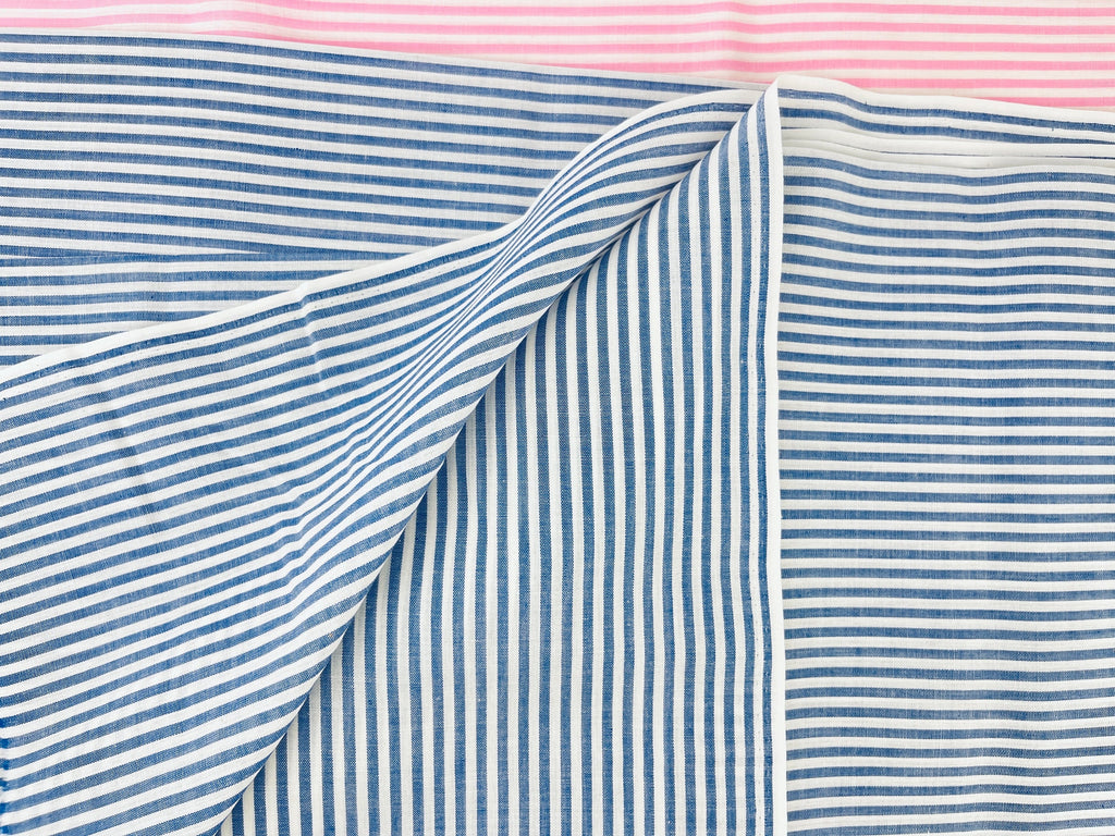 Product image for 'vintage pink blue striped fabric material sold separately' (view babb43)