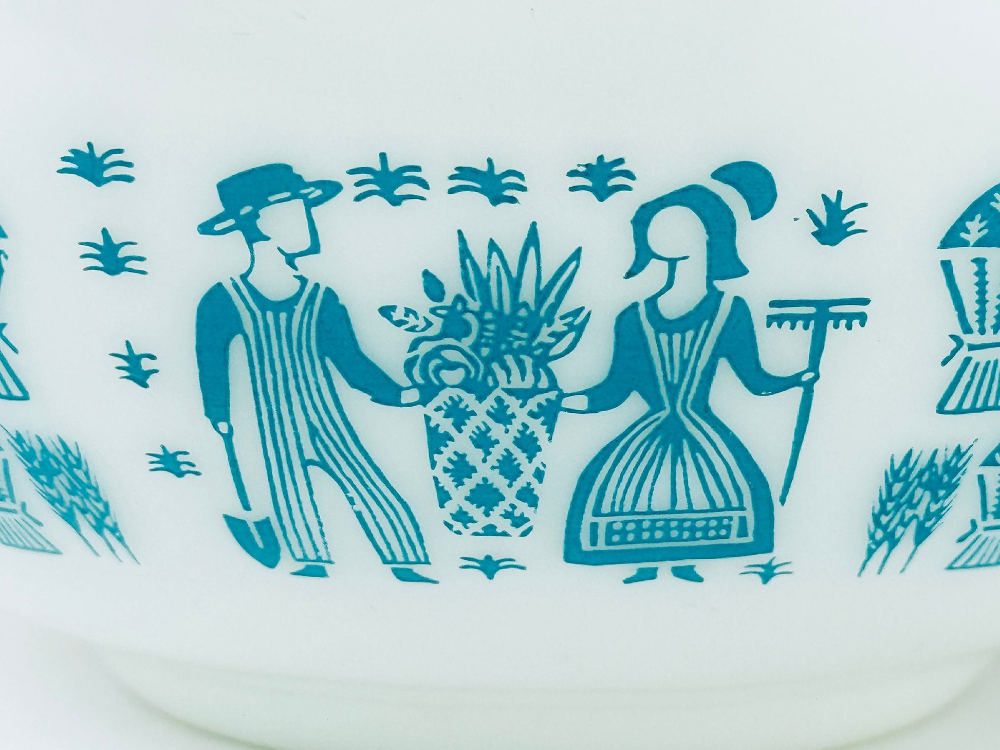 Product image for 'vintage amish butterprint cinderella pyrex mixing nesting bowls 443 444 made in usa sold separately' (view 9d13e2)