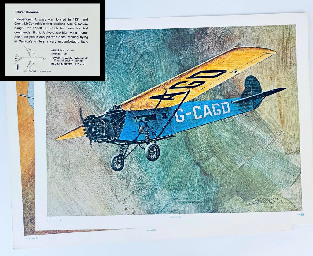 Product image for 'vintage canadian pacific air plane lithographs by robert banks sold separately' (view 7c1e4f)