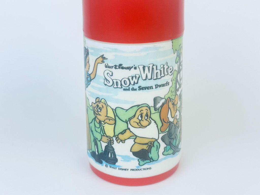 Product image for 'vintage snow white and the seven dwarfs aladdin thermos bottle keeps hot keeps cold made in canada' (view 6b0e66)