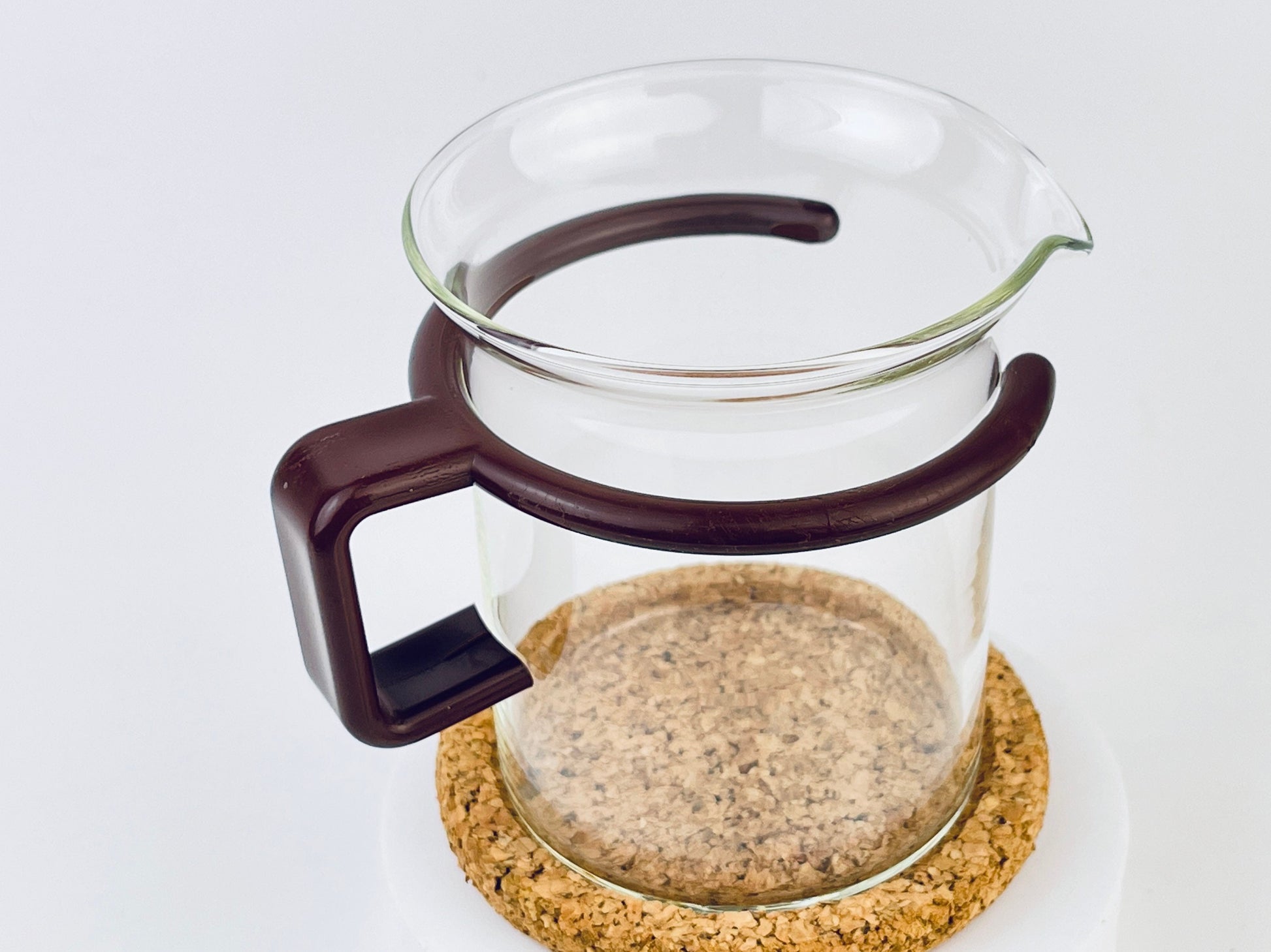 Product image for 'vintage brown bodum espresso demitasse glass coffee creamer sugar bowl set set of two 2' (view d4e2d8)