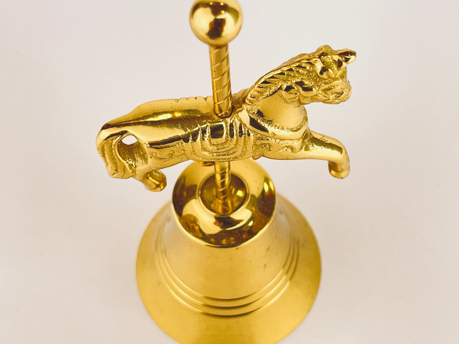 Product image for 'vintage horse carousel brass bell' (view 08d11a)