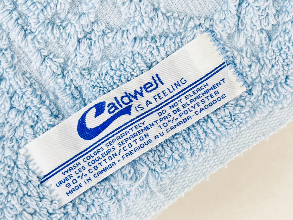 Product image for 'vintage blue textured floral fringe rectangular bath towels cotton polyester blend made in canada sold separately' (view 953477)