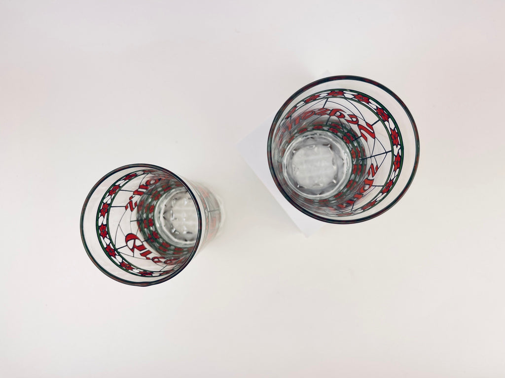 Product image for 'vintage houze season s greetings stained glass tumblers sets sold separately' (view 5ea7f4)