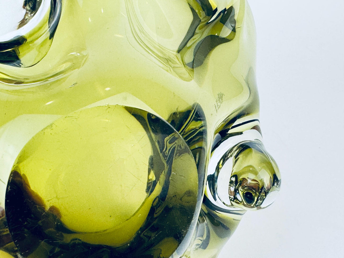 Product image for 'vintage olive green chalet glass ashtray bowl made in canada' (view 4dddb6)