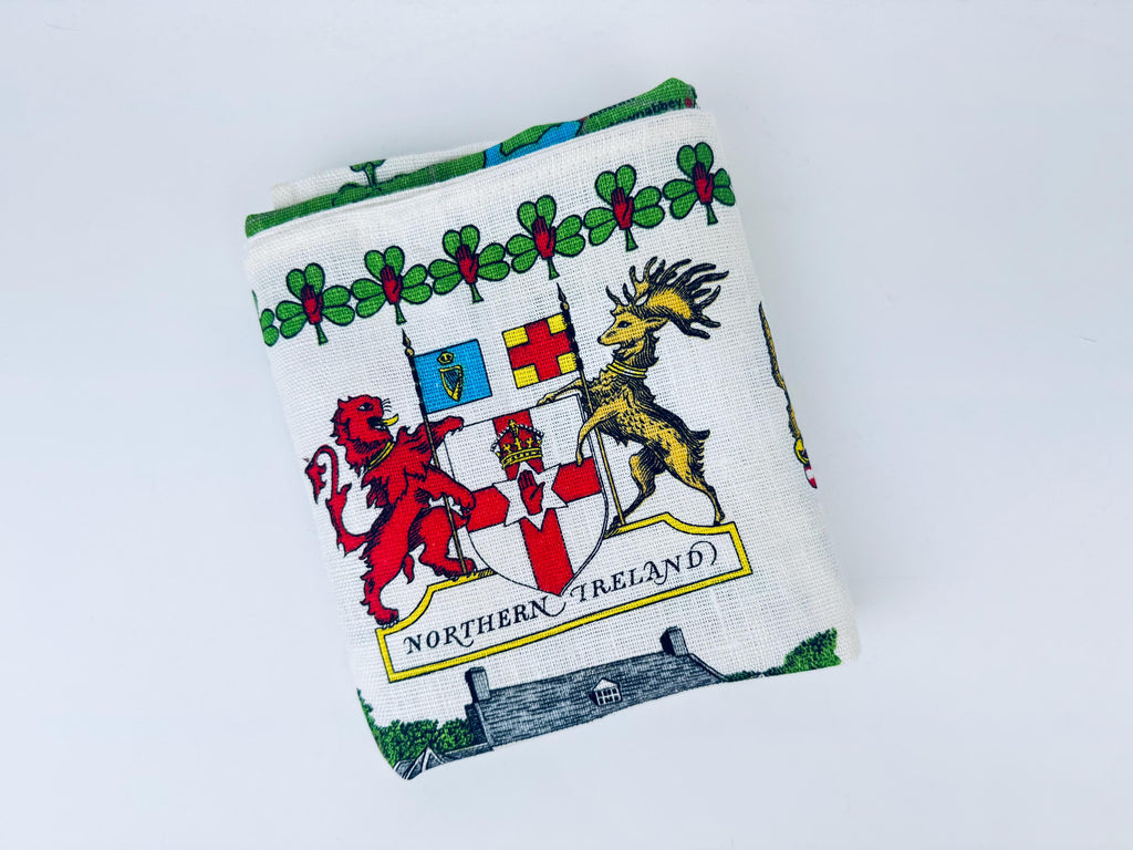 Product image for 'vintage pure irish linen northern ireland map tea towel ulster weavers made in ireland' (view 6bb7e0)