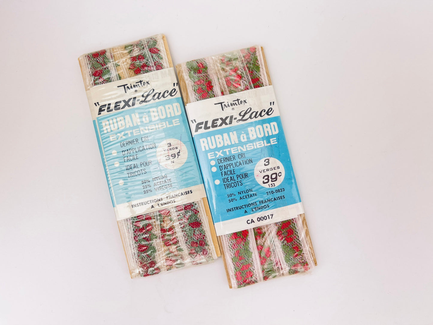 Product image for 'vintage stretchable seam binding floral lace trimtex 3 yards 2 75 meters' (view be16b7)