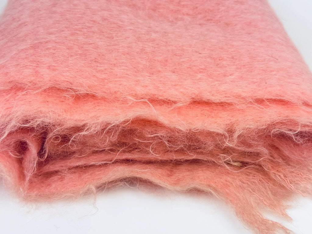 Product image for 'vintage jaeger pink mohair wool fringe throw made in great britain' (view 14c47a)