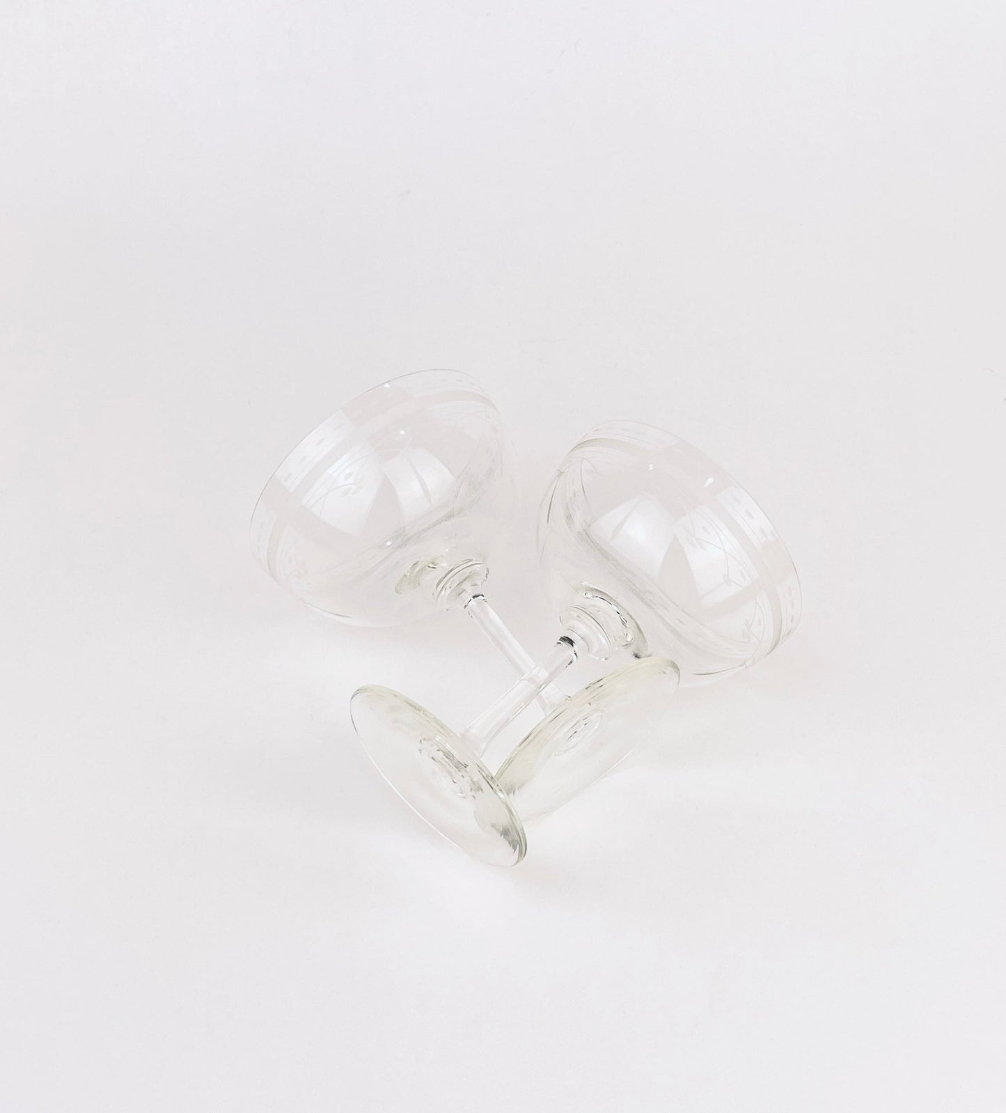 Product image for 'vintage etched martini glasses mid century elegance set of 2' (view 6274fa)