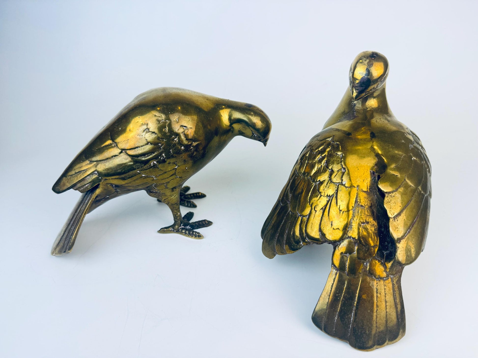 Product image for 'vintage solid brass figurine birds sculpture set of two 2' (view 20ad73)