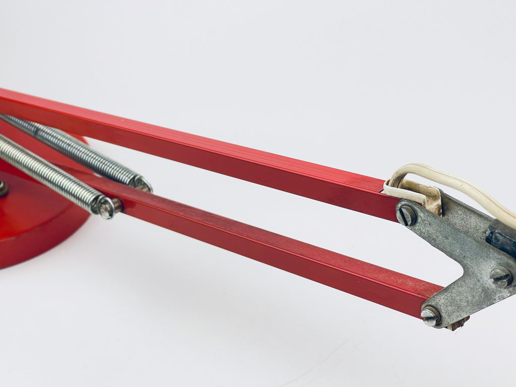 Product image for 'vintage retro red metal desk home office lamp adjustable sliding neck push switch' (view ff7000)