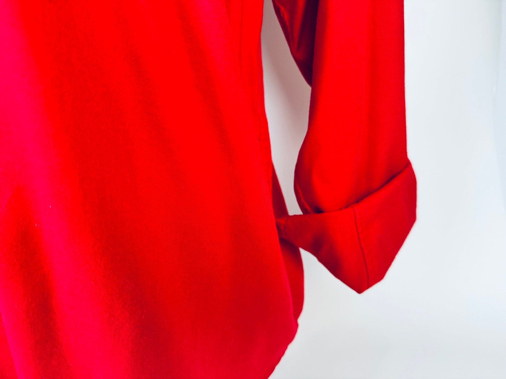 Product image for 'vintage yves saint laurent ysl menswear long sleeve button up red shirt double breast pocket size large l' (view b4adc8)