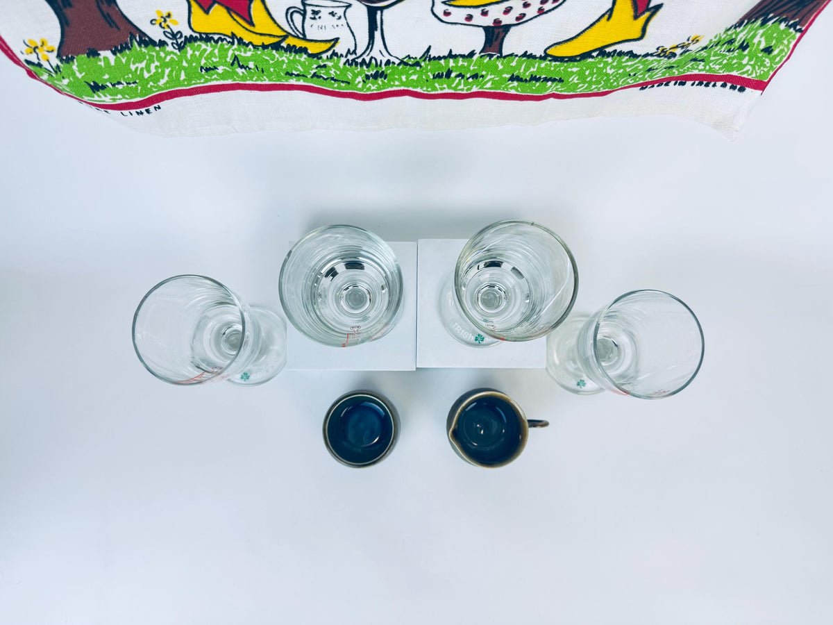 Product image for 'vintage irish coffee gift set 1970s glassware cream sugar linen towel' (view 884581)