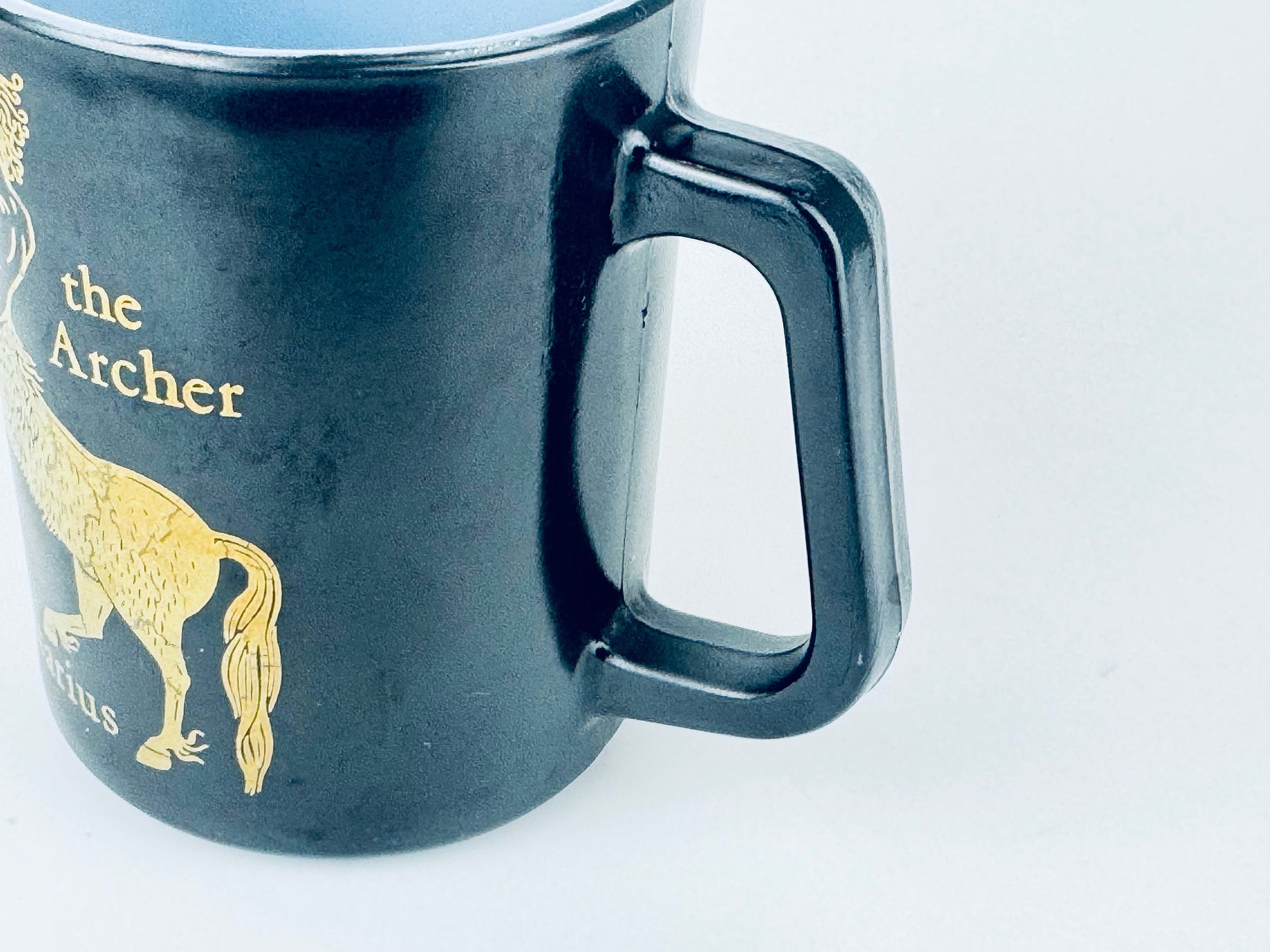 Product image for 'vintage sagittarius the archer zodiac black gold federal milk coffee glass mug astrological centaur gift' (view 434f99)