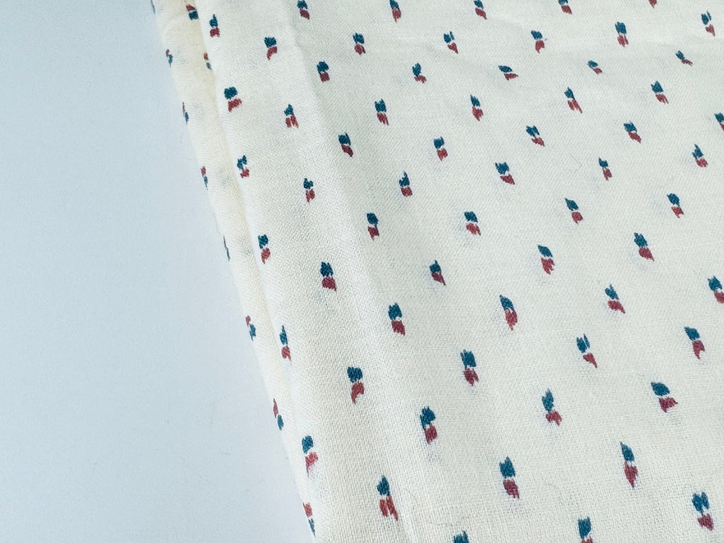 Product image for 'vintage 1980s beige pink blue abstract print fabric 40 x 44' (view 0e87d3)
