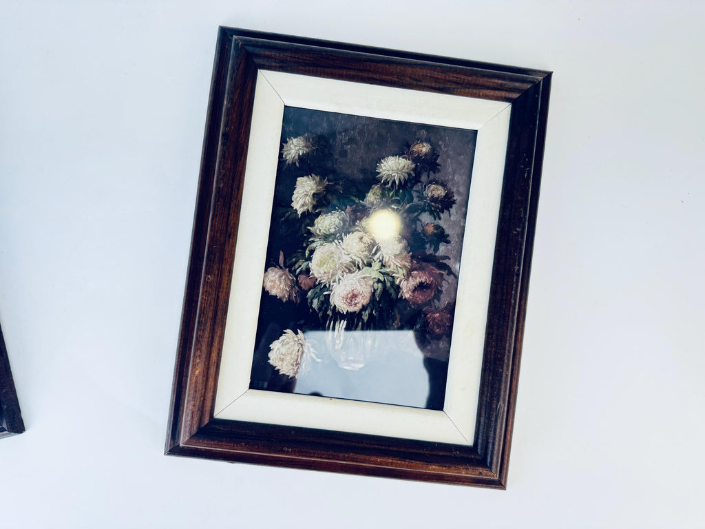 Product image for 'vintage two toned brown white wood wall mount picture frame 5 x 7 sold separately' (view ebb100)